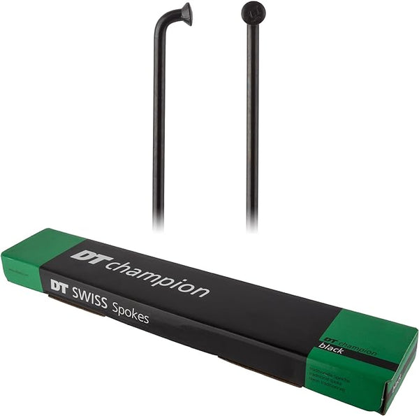 DT Swiss Champion 2.0 Blank Spokes: 315mm Threadless Black