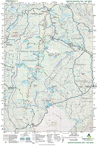 Green Trails Indian Heaven WA 365S New