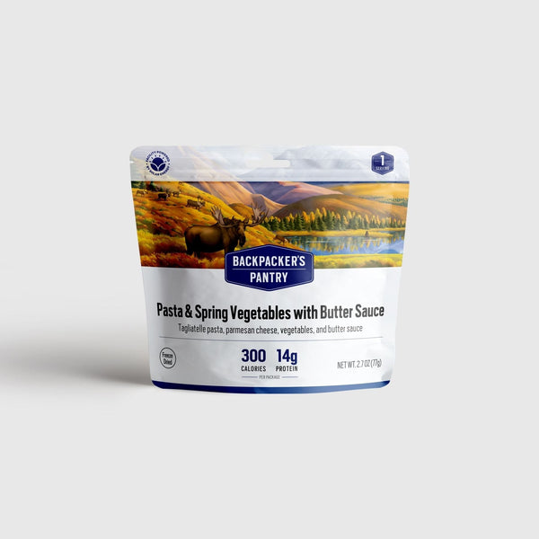 Backpacker's Pantry Pasta & Spring Vegetables with Butter Sauce