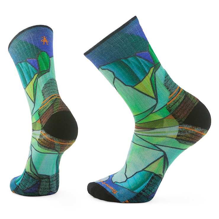 Smartwool Hike Mirror Mountain Print Crew Socks Men's