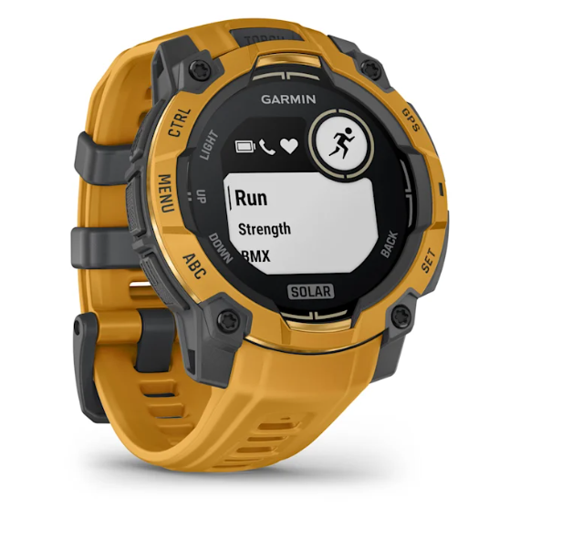 Garmin Instinct 3 – 45 mm, Solar Sunburst with Sunburst/Gray Band