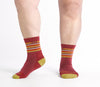 Wide Open Multi Stripe Cushioned Micro Crew Socks Women's