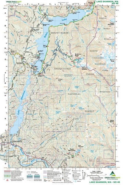 Green Trails Maps Lake Shannon Maps (WA No. 46)