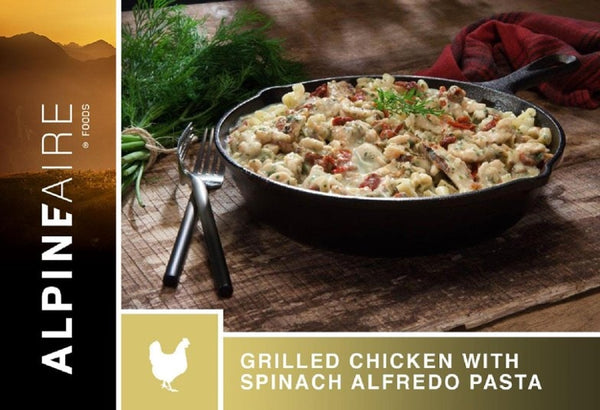 Alpineaire Grilled Chicken with Spinach Alfredo Pasta