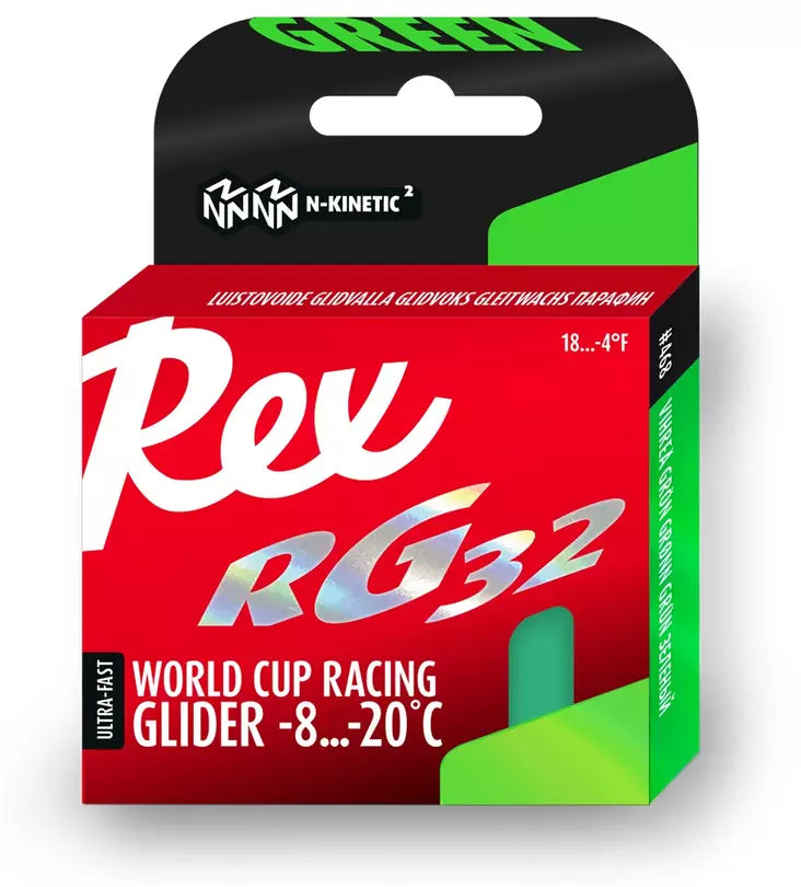 Rex Rg32 Green Ski Glide Wax 40G -Past Season