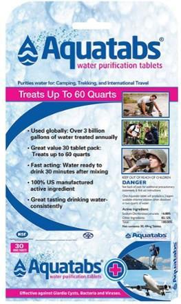 Aquatabs Water Purification Tablets - Package of 30 - Ascent Outdoors LLC