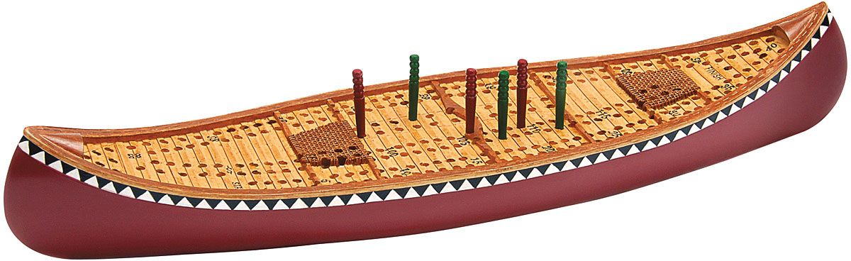 Outside Inside Canoe Cribbage Board