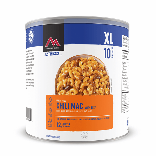 Mountain House Chili Mac With Beef  Can - Ascent Outdoors LLC