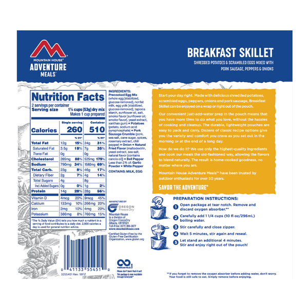 Mountain House Breakfast Skillet Gluten-Free