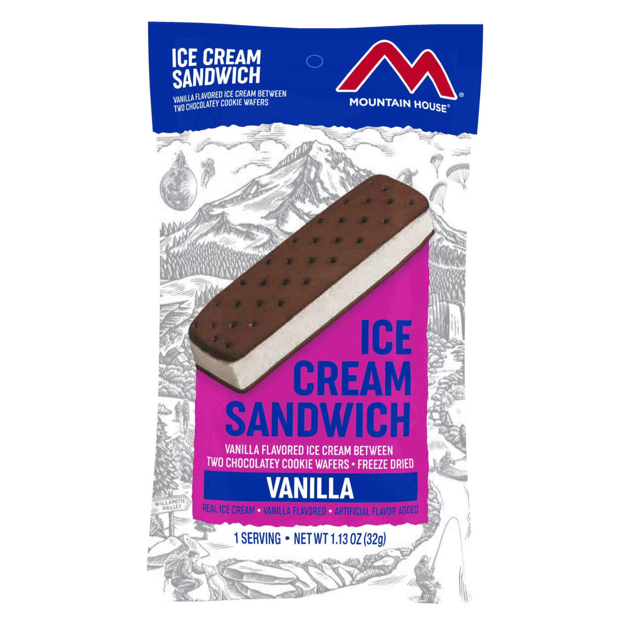 Mountain House Vanilla Ice Cream Sandwich - Ascent Outdoors LLC
