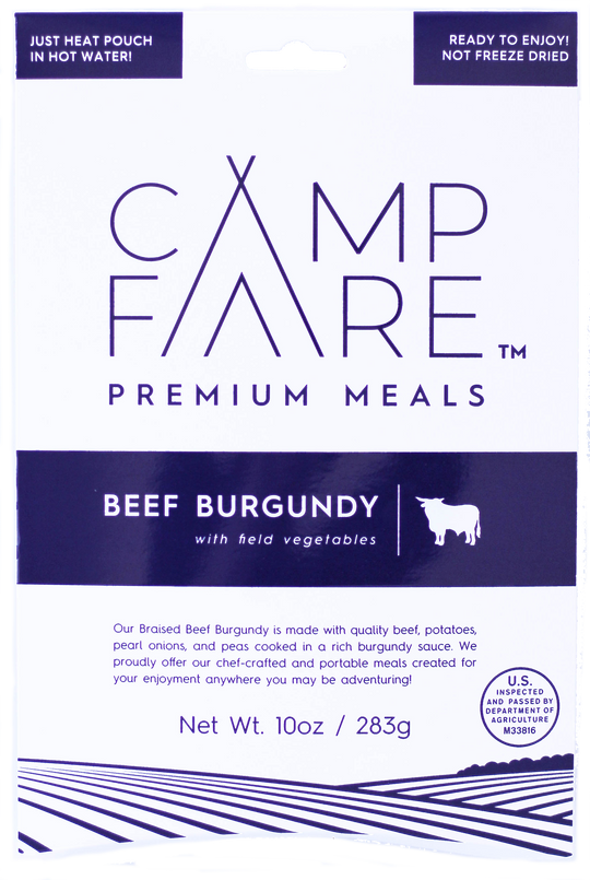 Campfare Beef Burgundy with field vegetables