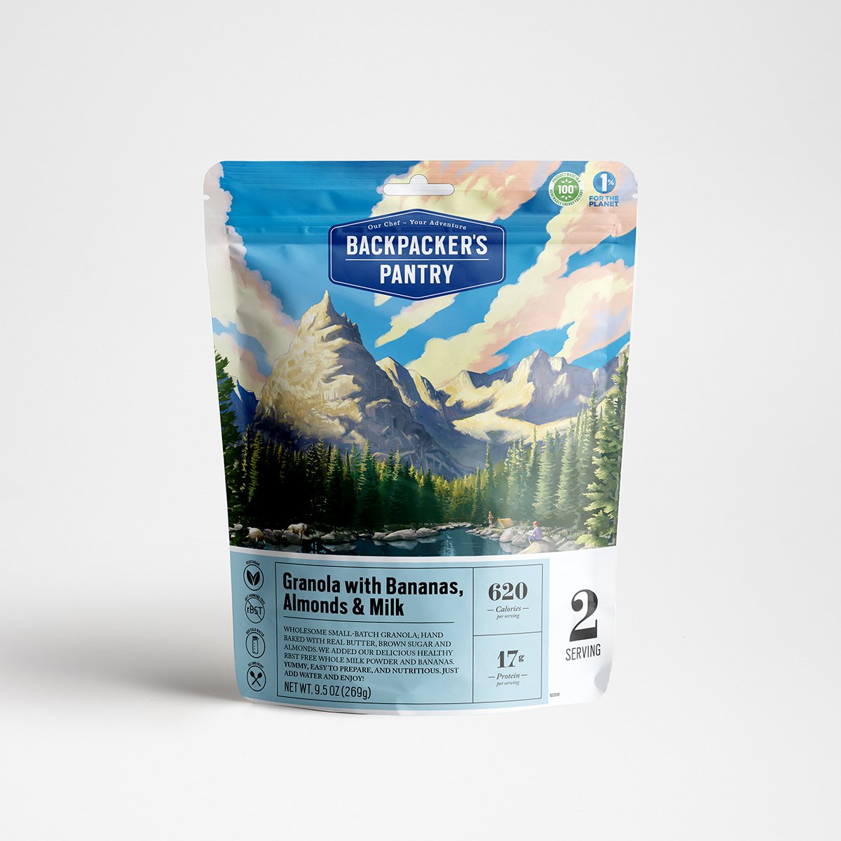Backpacker's Pantry Granola With Bananas Almonds & Milk - Ascent Outdoors LLC