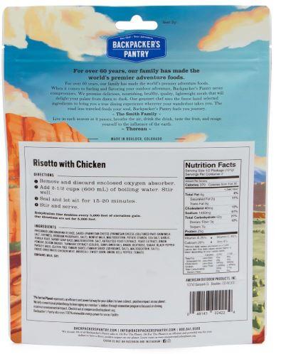 Backpacker’s Pantry Risotto Rice w/Chicken - Ascent Outdoors LLC