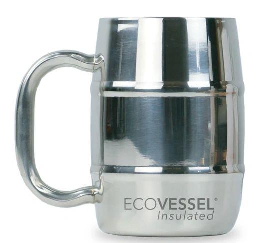 Eco Vessel Double Barrel Mug Silver Express 16 Oz - Ascent Outdoors LLC
